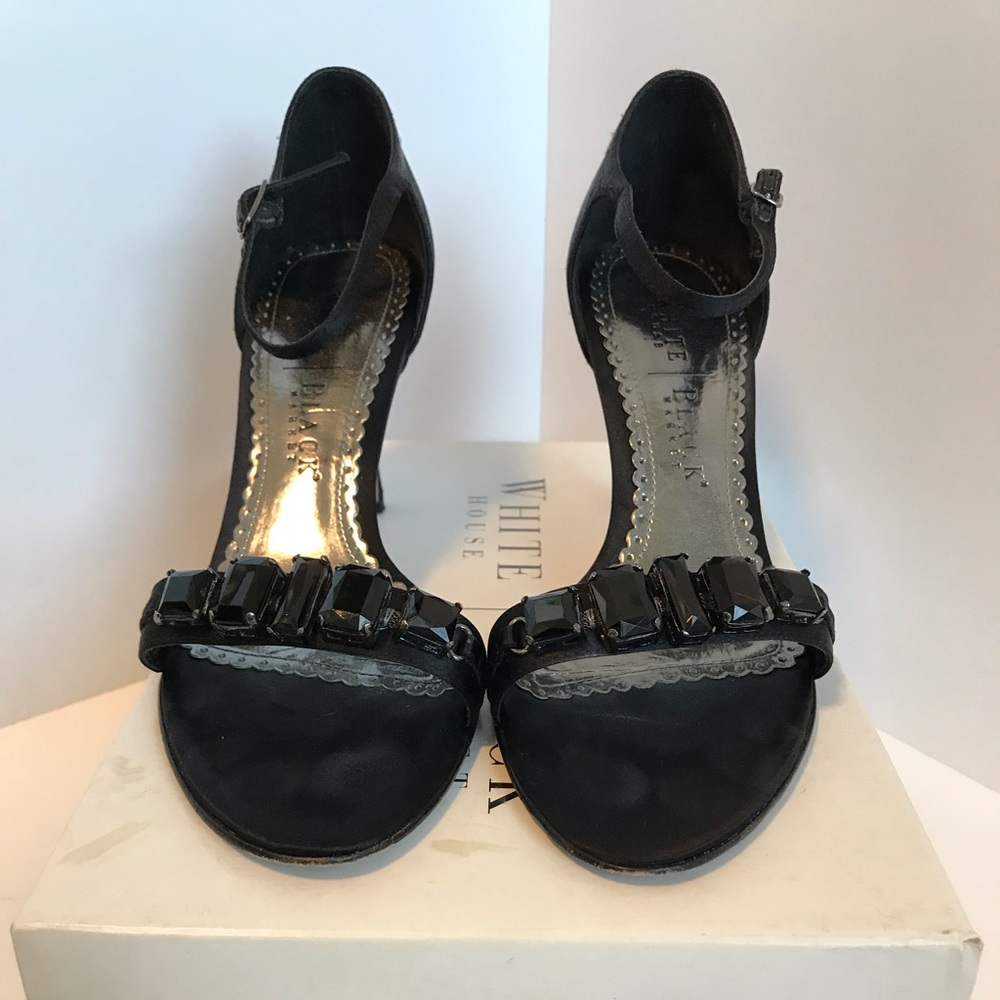 White House Black Market Black Rhinestone Heels